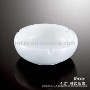 healthy durable white porcelain oven safe round ashtray